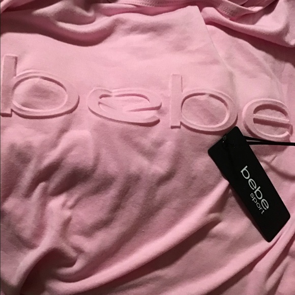 🌷NWT BEBE SPORT 2X MOISTURE WICKING PINK ACTIVE TOP - Picture 3 of 12